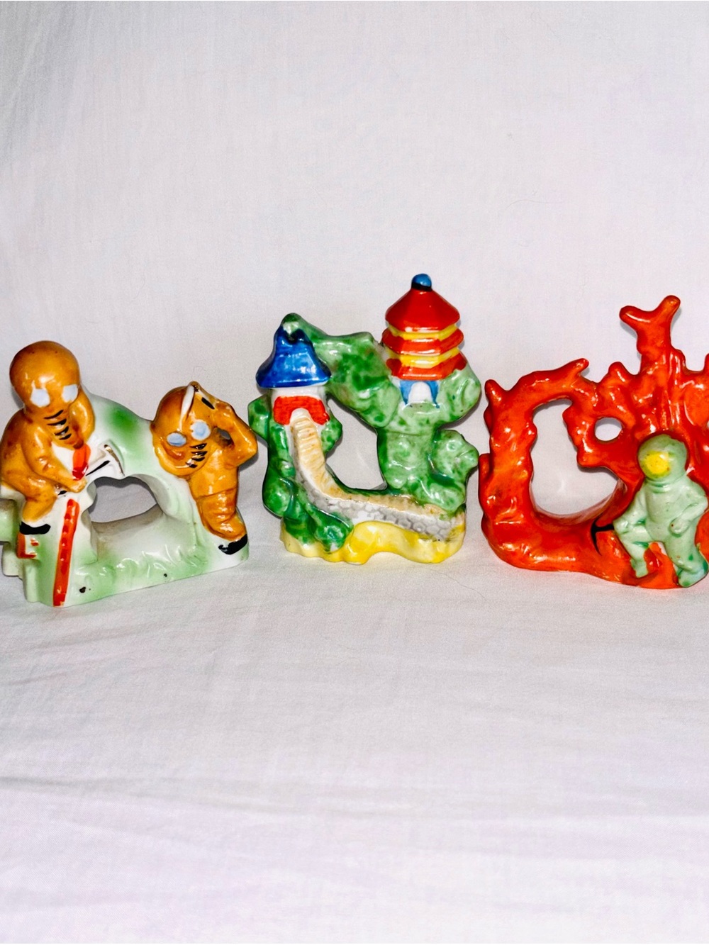 Vintage Japan Fish Tank Bowl Aquarium Ornaments Decoration Deep Sea Diver Coral